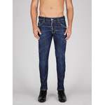 Slim Fit Jeans von Dsquared2, in der Farbe Blau, aus Polyester, andere Perspektive, Vorschaubild