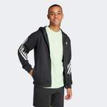 Herren-Sportjacke von Adidas Sportswear, in der Farbe Schwarz, aus Polyester, andere Perspektive, Vorschaubild