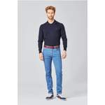 Slim Fit Jeans von Meyer, in der Farbe Blau, aus Stoff, andere Perspektive, Vorschaubild