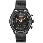 Herren-Armbanduhr von Boss, in der Farbe Schwarz, aus Edelstahl, Vorschaubild