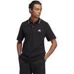 Poloshirt von Adidas, in der Farbe Schwarz, aus Baumwolle, andere Perspektive, Vorschaubild
