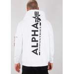 Sweatjacke von alpha industries, in der Farbe Weiss, aus Baumwolle, andere Perspektive, Vorschaubild