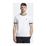 T-Shirt von Lyle & Scott, in der Farbe Weiss, aus Baumwolle, andere Perspektive, Vorschaubild