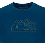 T-Shirt von Ortovox, in der Farbe Blau, aus Schurwolle, andere Perspektive, Vorschaubild