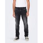 Slim Fit Jeans von Only & Sons, in der Farbe Grau, aus Polyester, andere Perspektive, Vorschaubild