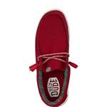 Schnurschuh von Hey Dude, in der Farbe Rot, andere Perspektive, Vorschaubild