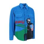 Herrenshirt von ERL, in der Farbe Blau, aus Baumwolle, andere Perspektive, Vorschaubild