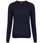 V-Pullover von Olymp, in der Farbe Blau, aus Schurwolle, andere Perspektive, Vorschaubild