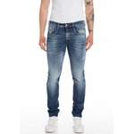 Slim Fit Jeans von Replay, in der Farbe Blau, aus Baumwolle, andere Perspektive, Vorschaubild