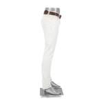 Slim Fit Jeans von Alberto, in der Farbe Weiss, aus Baumwolle, andere Perspektive, Vorschaubild