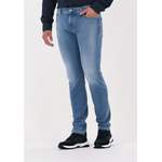 Slim Fit Jeans von Alberto, in der Farbe Blau, aus Denim, andere Perspektive, Vorschaubild