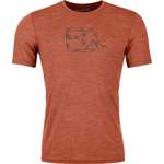 T-Shirt von Ortovox, in der Farbe Orange, aus Schurwolle, andere Perspektive, Vorschaubild