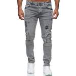 Slim Fit Jeans von Reslad, in der Farbe Grau, andere Perspektive, Vorschaubild