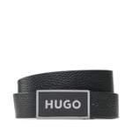 Ledergürtel von HUGO, in der Farbe Schwarz, aus Leder, Vorschaubild