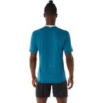 T-Shirt von ASICS, in der Farbe Grau, aus Polyester, andere Perspektive, Vorschaubild