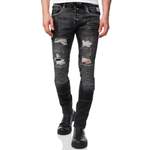 Slim Fit Jeans von Rusty Neal, in der Farbe Grau, andere Perspektive, Vorschaubild