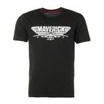 T-Shirt von Top Gun, in der Farbe Schwarz, aus Baumwolle, Vorschaubild