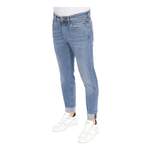 Slim Fit Jeans von Siviglia, in der Farbe Blau, aus Baumwolle, andere Perspektive, Vorschaubild