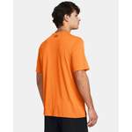 T-Shirt von Under Armour, in der Farbe Orange, aus Polyester, andere Perspektive, Vorschaubild