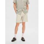 Shorts von Selected Homme, in der Farbe Beige, aus Baumwolle, andere Perspektive, Vorschaubild