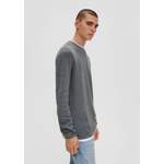 Herren-Pullover von QS, in der Farbe Grau, aus Baumwolle, andere Perspektive, Vorschaubild