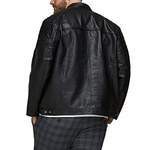 Kunstlederjacke von jack & jones, in der Farbe Schwarz, aus Polyester, andere Perspektive, Vorschaubild