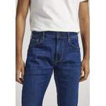 Slim Fit Jeans, in der Farbe Blau, aus Polyester, andere Perspektive, Vorschaubild
