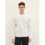 Herren-Pullover von Tom Tailor, in der Farbe Weiss, aus Baumwolle, andere Perspektive, Vorschaubild