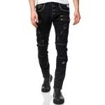 Slim Fit Jeans von Rusty Neal, in der Farbe Schwarz, andere Perspektive, Vorschaubild