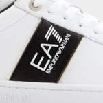 Sneaker von Emporio Armani EA7, in der Farbe Weiss, aus Leder, andere Perspektive, Vorschaubild