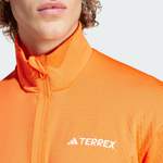 Fleecejacke von Adidas, in der Farbe Orange, aus Polyester, andere Perspektive, Vorschaubild