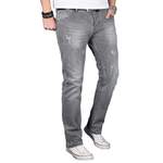 Herren-Jeans von Alessandro Salvarini, in der Farbe Grau, andere Perspektive, Vorschaubild