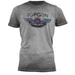 T-Shirt von Top Gun, in der Farbe Grau, aus Baumwolle, Vorschaubild