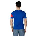 T-Shirt von Le Coq Sportif, in der Farbe Blau, aus Baumwolle, andere Perspektive, Vorschaubild