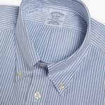 Herrenshirt von Brooks Brothers, in der Farbe Blau, aus Baumwolle, andere Perspektive, Vorschaubild