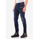 Slim Fit Jeans von Cipo & Baxx, aus Baumwolle, andere Perspektive, Vorschaubild