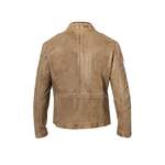 Lederjacke von Milestone, in der Farbe Beige, andere Perspektive, Vorschaubild