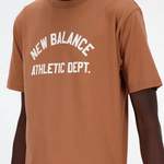 T-Shirt von New Balance, in der Farbe Braun, aus Baumwolle, andere Perspektive, Vorschaubild