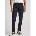 Slim Fit Jeans, in der Farbe Schwarz, aus Baumwolle, Vorschaubild
