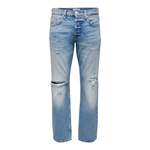 Slim Fit Jeans von ONLY & SONS, in der Farbe Blau, aus Baumwolle, Vorschaubild