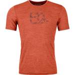 T-Shirt von Ortovox, in der Farbe Rot, aus Schurwolle, Vorschaubild
