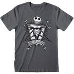 T-Shirt von The Nightmare Before Christmas, in der Farbe Grau, andere Perspektive, Vorschaubild