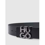 Ledergürtel von HUGO, in der Farbe Schwarz, andere Perspektive, Vorschaubild