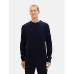 V-Pullover von Tom Tailor, in der Farbe Blau, aus Baumwolle, andere Perspektive, Vorschaubild