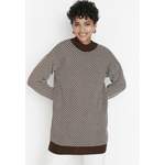 Herren-Pullover von Trendyol Modest, in der Farbe Braun, andere Perspektive, Vorschaubild