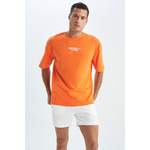 T-Shirt von DeFacto, in der Farbe Orange, andere Perspektive, Vorschaubild