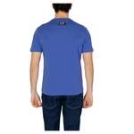 T-Shirt von Emporio Armani EA7, in der Farbe Blau, aus Baumwollstoff, andere Perspektive, Vorschaubild