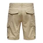 Shorts von Only & Sons, in der Farbe Beige, aus Baumwolle, andere Perspektive, Vorschaubild