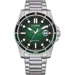Herren-Armbanduhr von Citizen, in der Farbe Grün, aus Edelstahl, Vorschaubild