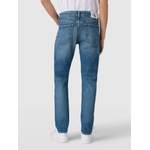 Slim Fit Jeans, in der Farbe Blau, aus Elastodien, andere Perspektive, Vorschaubild